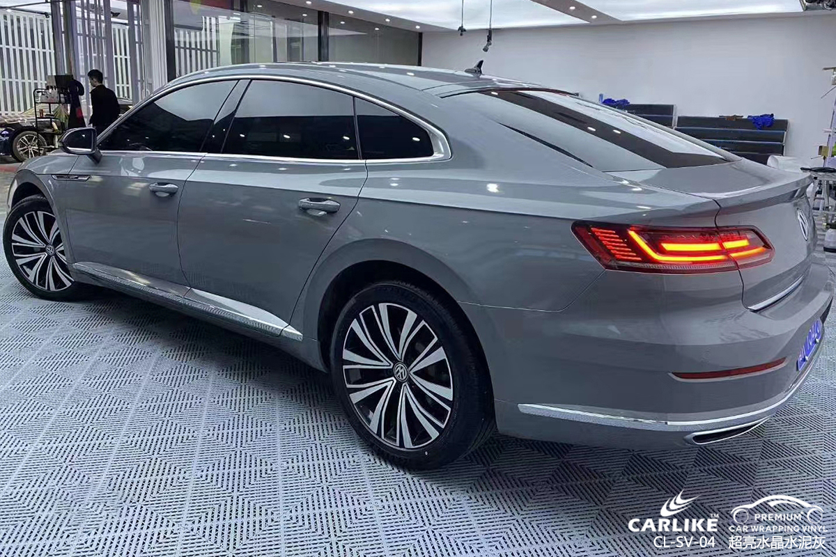 carlike卡莱克cl-sv-04大众超亮水晶水泥灰车身改色膜北海贴膜案例图