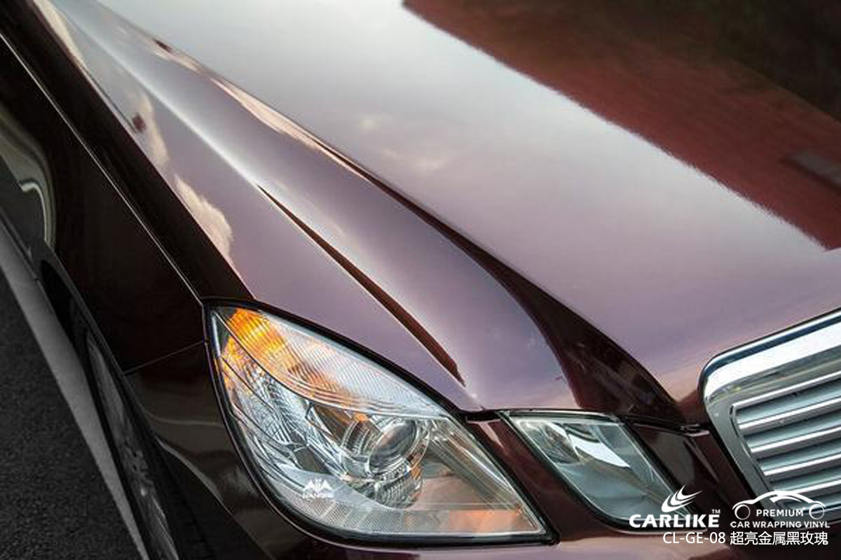 CARLIKE卡莱克™CL-GE-08奔驰超亮金属黑玫瑰车身改色贴膜
