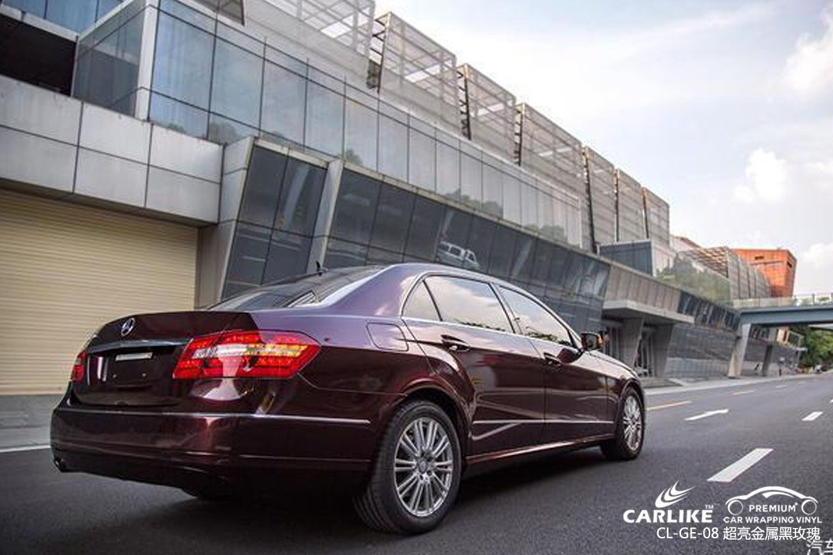 CARLIKE卡莱克™CL-GE-08奔驰超亮金属黑玫瑰车身改色贴膜