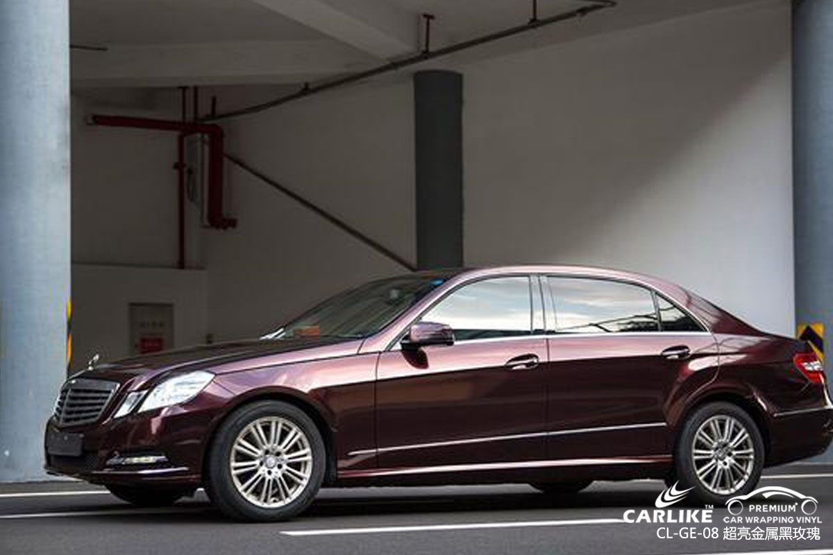 CARLIKE卡莱克™CL-GE-08奔驰超亮金属黑玫瑰车身改色贴膜