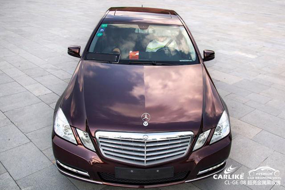 CARLIKE卡莱克™CL-GE-08奔驰超亮金属黑玫瑰车身改色贴膜