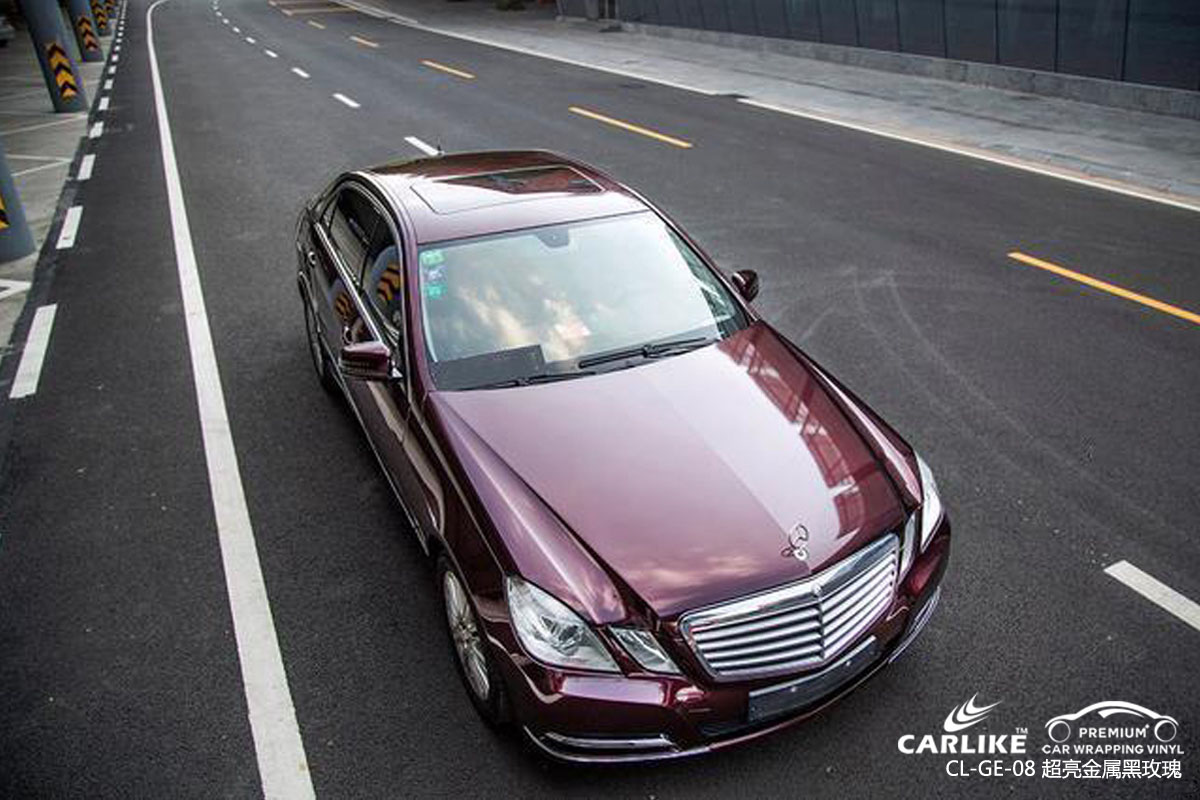 CARLIKE卡莱克™CL-GE-08奔驰超亮金属黑玫瑰车身改色贴膜