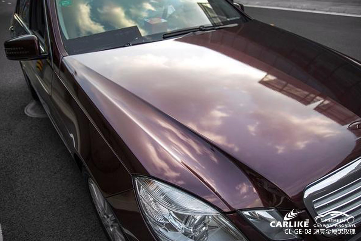 CARLIKE卡莱克™CL-GE-08奔驰超亮金属黑玫瑰车身改色贴膜