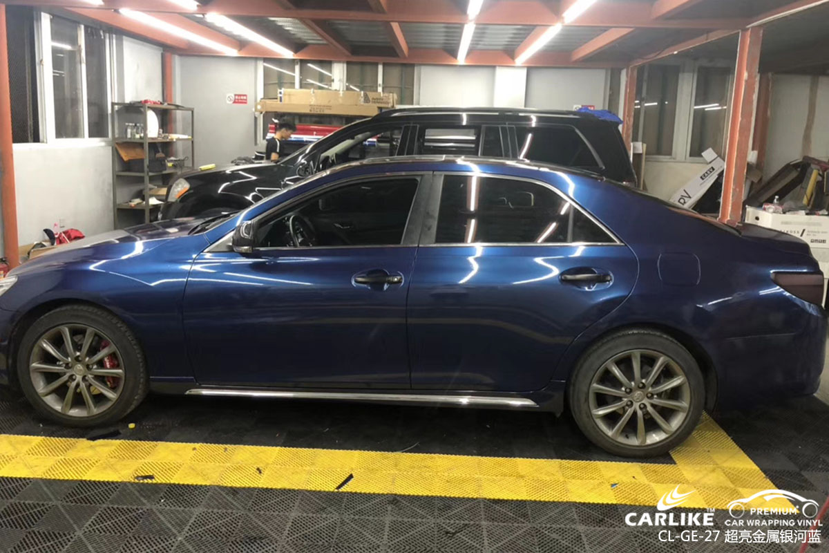 CARLIKE卡莱克™CL-GE-27丰田锐志超亮金属银河蓝车身改色贴膜