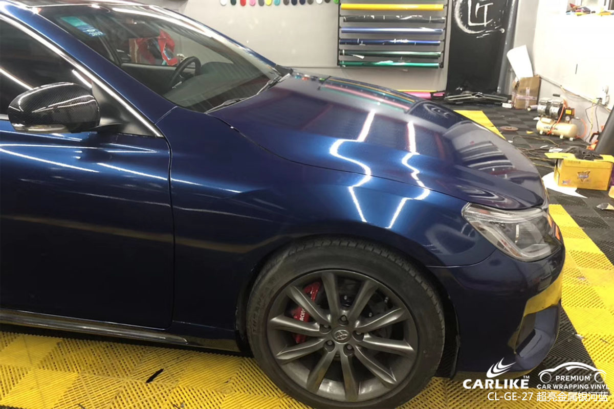 CARLIKE卡莱克™CL-GE-27丰田锐志超亮金属银河蓝车身改色贴膜