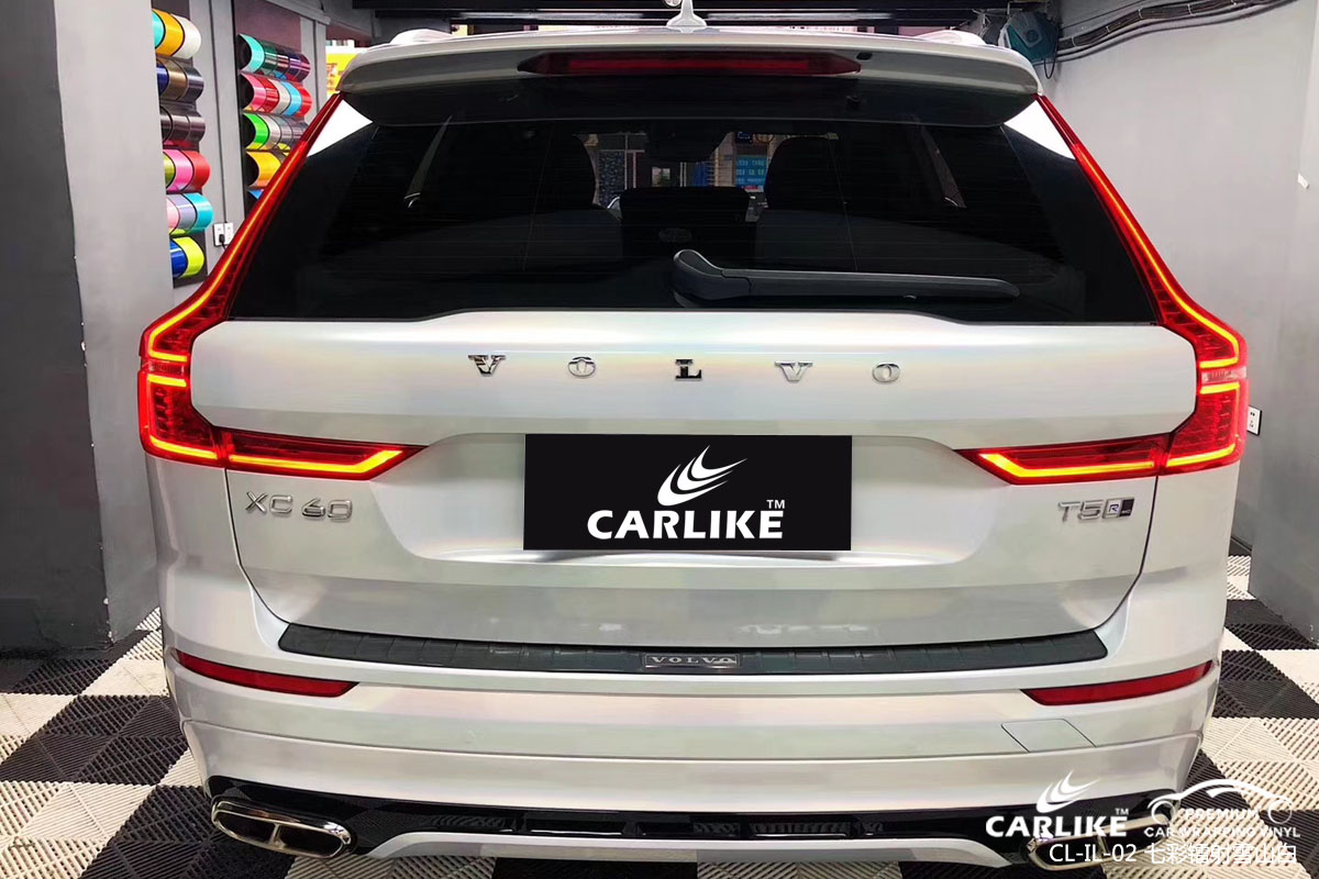 CARLIKE卡莱克™CARLIKE卡莱克™CL-IL-02沃尔沃七彩镭射雪山白全车身改色贴膜