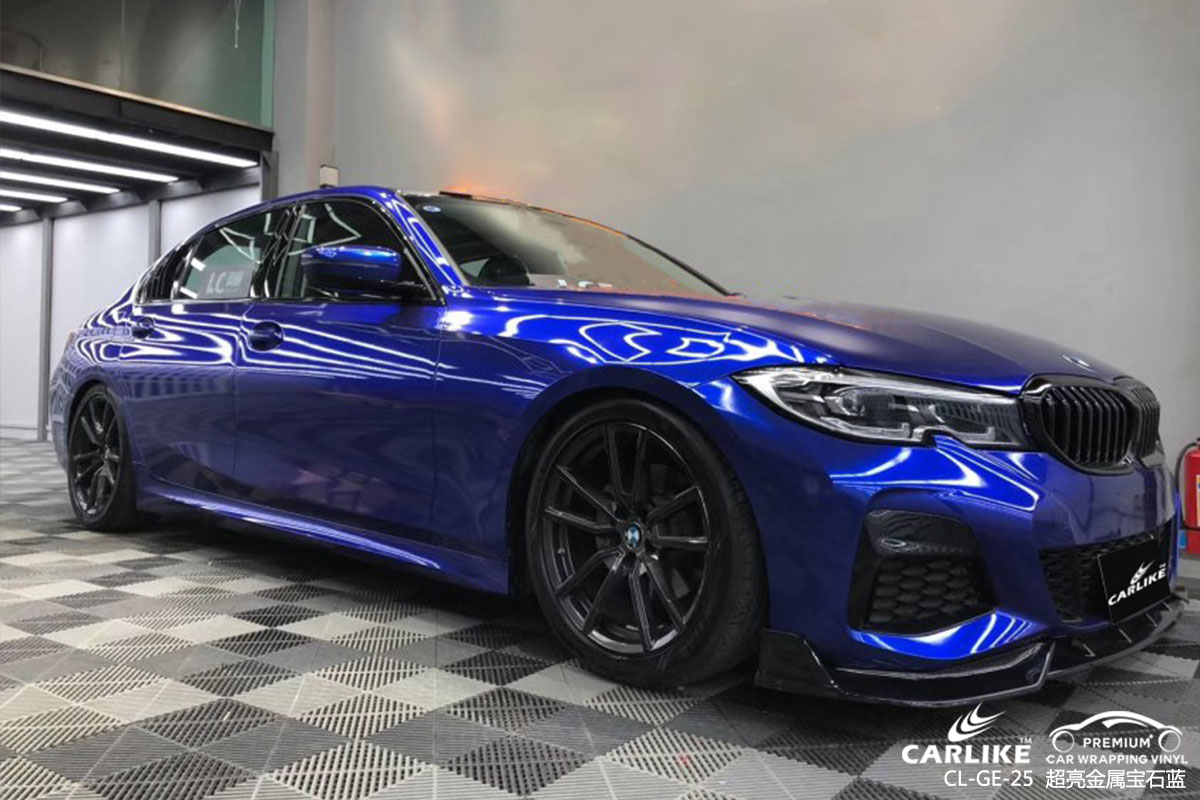 CARLIKE卡莱克™CL-GE-25宝马超亮金属宝石蓝车身改色贴膜