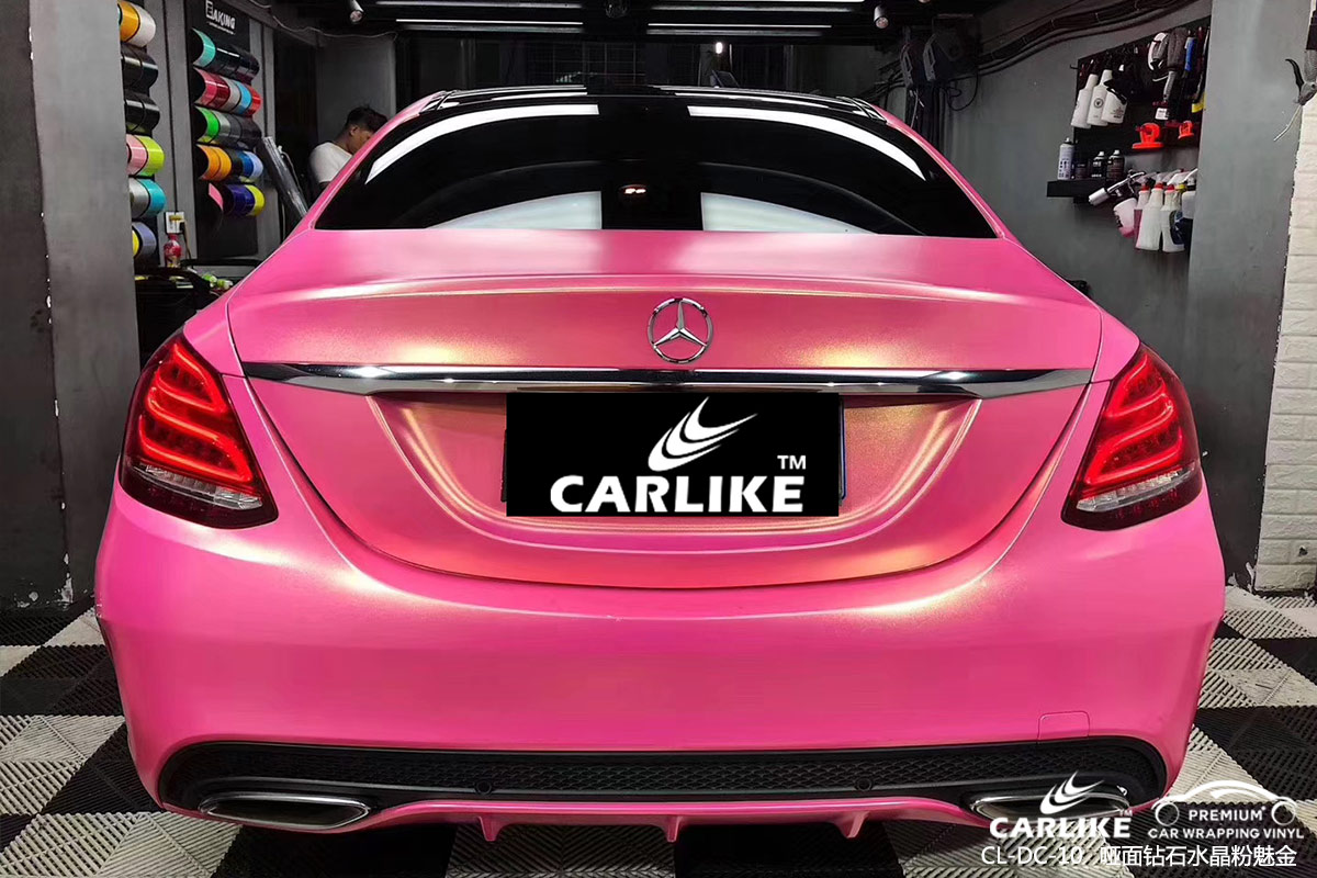 CARLIKE卡莱克™CL-DC-10奔驰哑光钻石金砂粉车身改色贴膜
