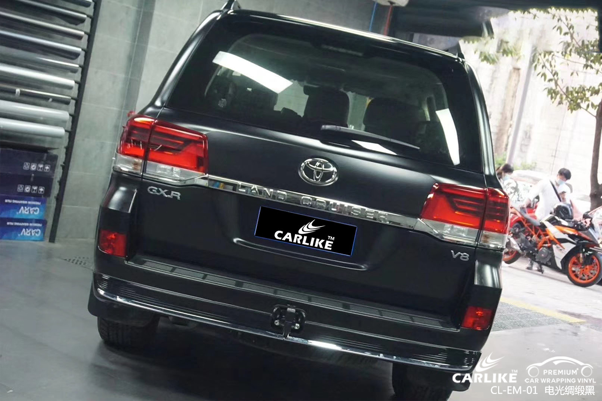 CARLIKE卡莱克™CL-EM-01丰田金属电光绸缎黑汽整车改色膜蚌埠贴膜施工