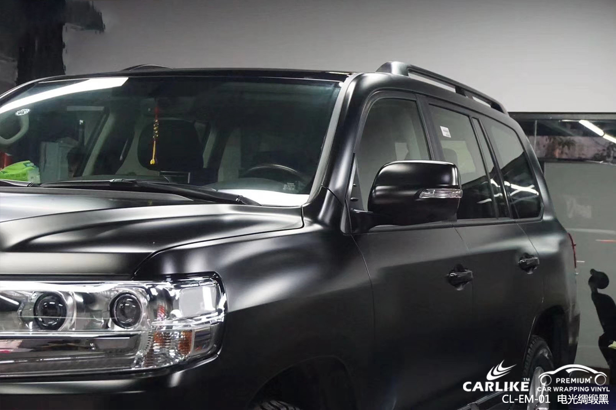 CARLIKE卡莱克™CL-EM-01丰田金属电光绸缎黑汽整车改色膜蚌埠贴膜施工