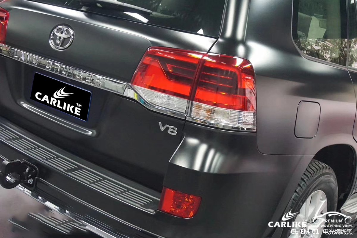 CARLIKE卡莱克™CL-EM-01丰田金属电光绸缎黑汽整车改色膜蚌埠贴膜施工