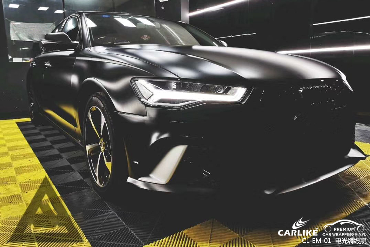 CARLIKE卡莱克™CL-EM-01奥迪金属电光绸缎黑汽车改色膜
