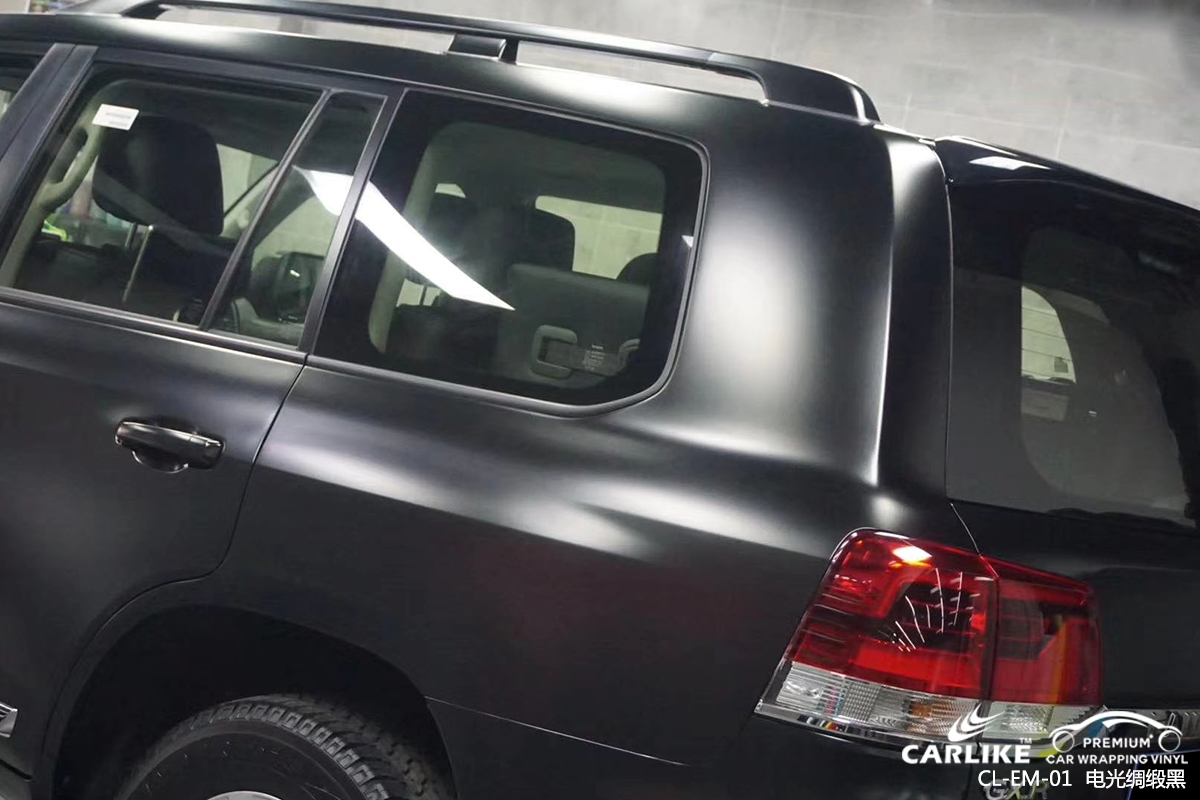 CARLIKE卡莱克™CL-EM-01丰田金属电光绸缎黑汽整车改色膜蚌埠贴膜施工