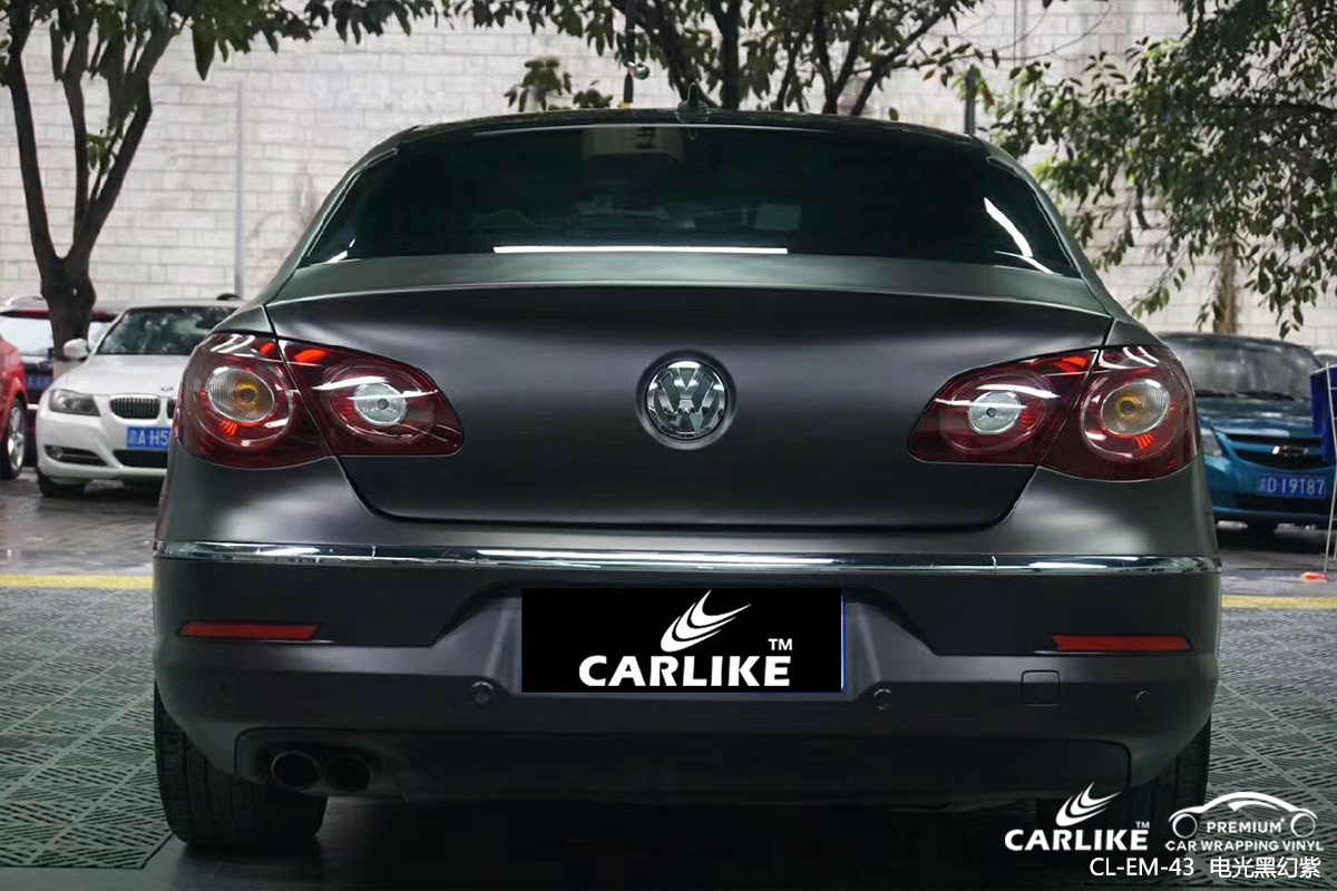 CARLIKE卡莱克™CL-EM-43大众金属电光黑幻紫车身改色膜