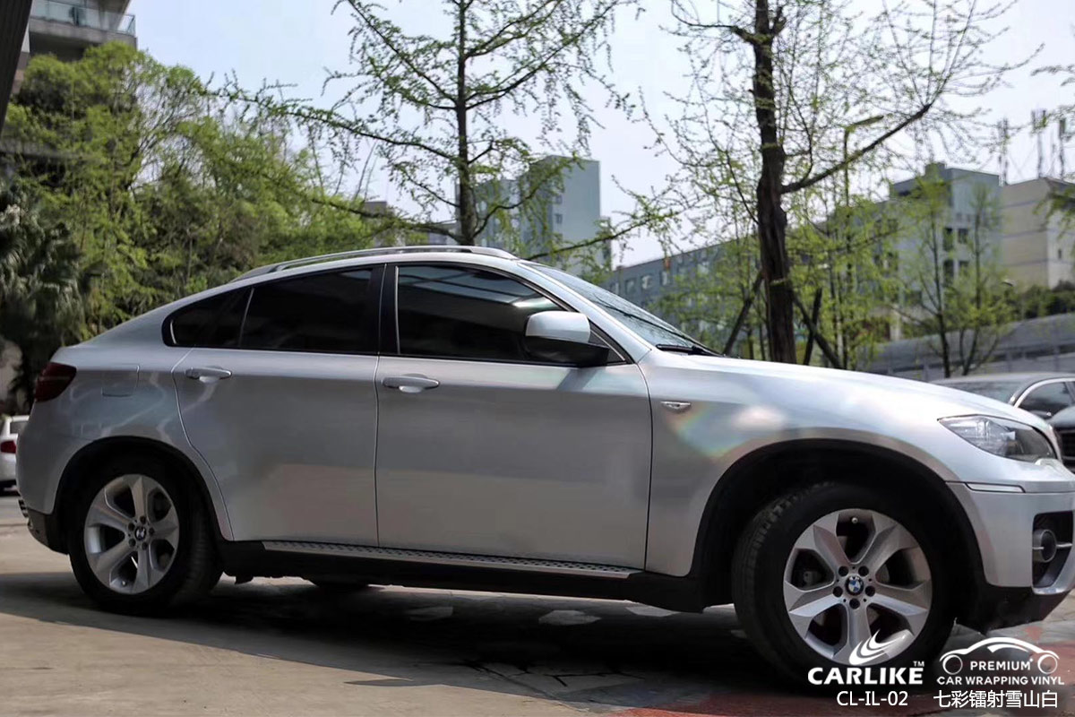CARLIKE卡莱克™CL-IL-02宝马七彩镭射雪山白汽车改色膜
