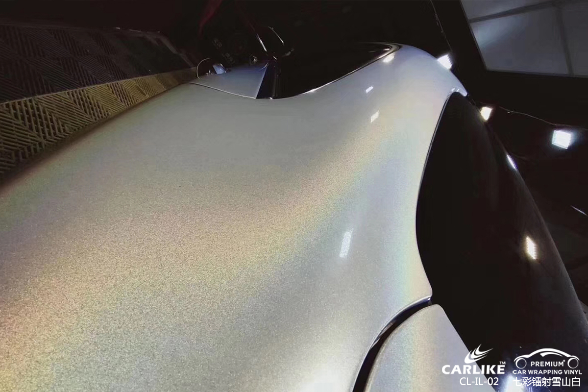 CARLIKE卡莱克™CL-IL-02奔驰七彩镭射雪山白汽车改色膜