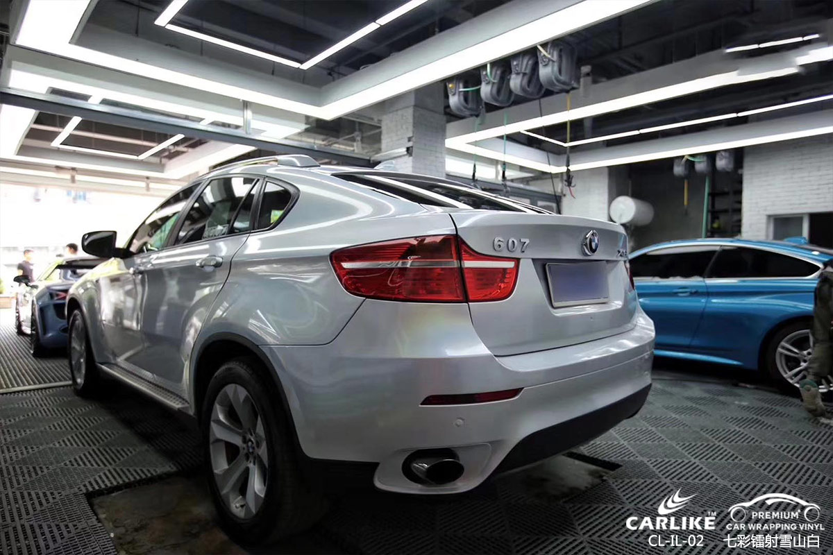 CARLIKE卡莱克™CL-IL-02宝马七彩镭射雪山白汽车改色膜
