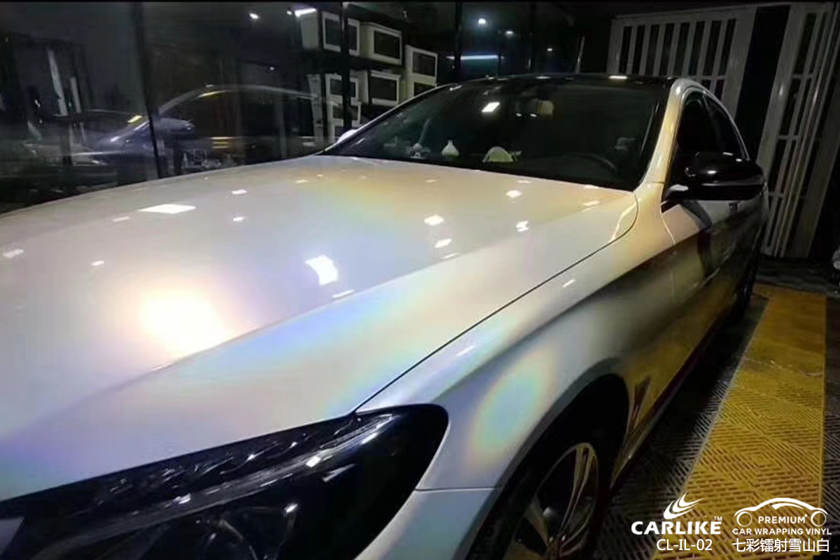 CARLIKE卡莱克™CL-IL-02奔驰七彩镭射雪山白汽车改色膜