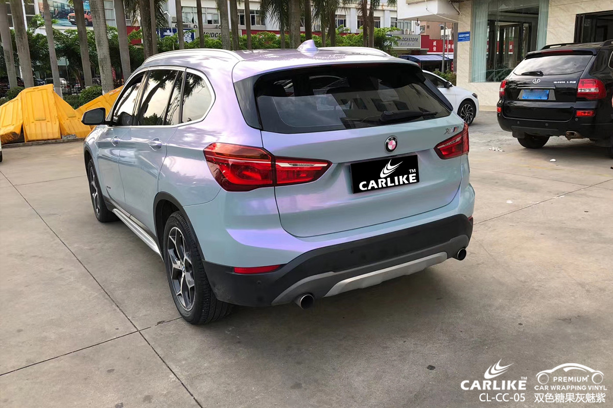 CARLIKE卡莱克™CL-CC-05宝马双色糖果灰魅紫整车贴膜天水改色案例