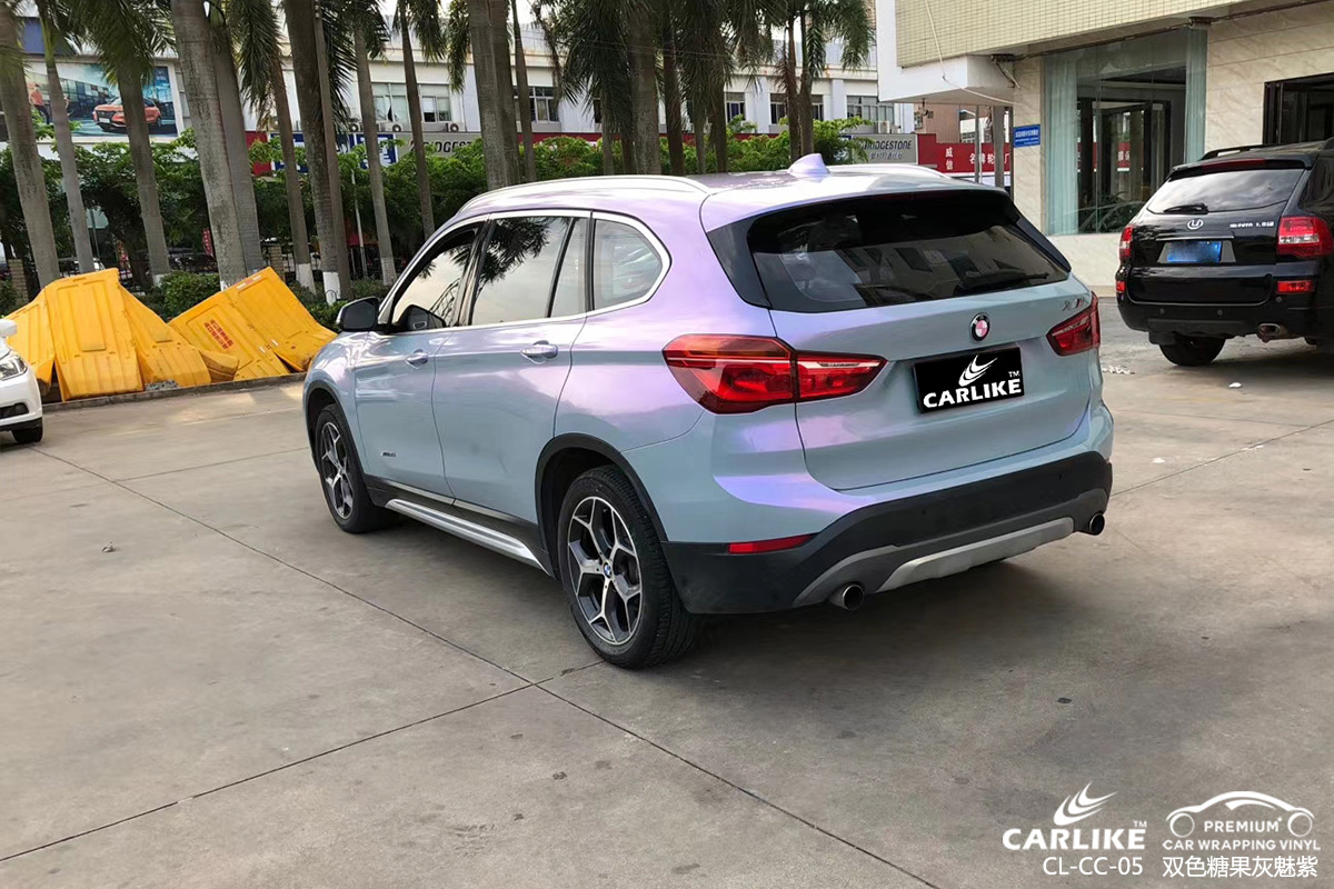 CARLIKE卡莱克™CL-CC-05宝马双色糖果灰魅紫整车贴膜天水改色案例