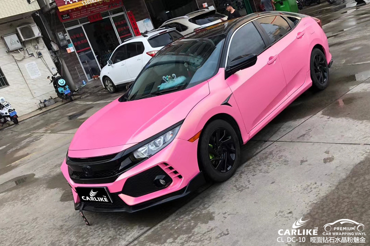 CARLIKE卡莱克™CL-DC-10本田哑光钻石金砂粉车身改色膜巴彦淖尔施工效果图