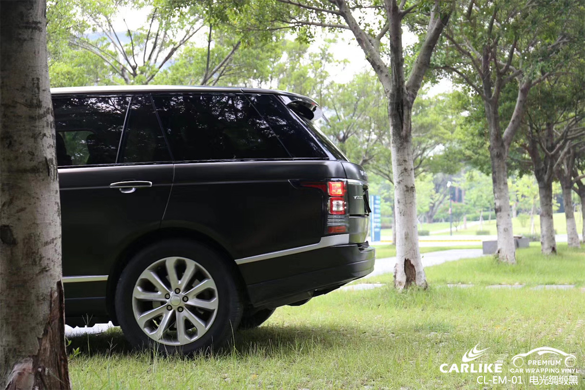 CARLIKE卡莱克™CL-EM-01路虎金属电光绸缎黑全车改色膜鹤壁工效果图