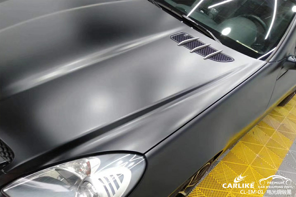 CARLIKE卡莱克™CL-EM-01奔驰金属电光绸缎黑车身改色膜