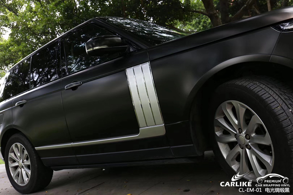 CARLIKE卡莱克™CL-EM-01路虎金属电光绸缎黑全车改色膜鹤壁工效果图