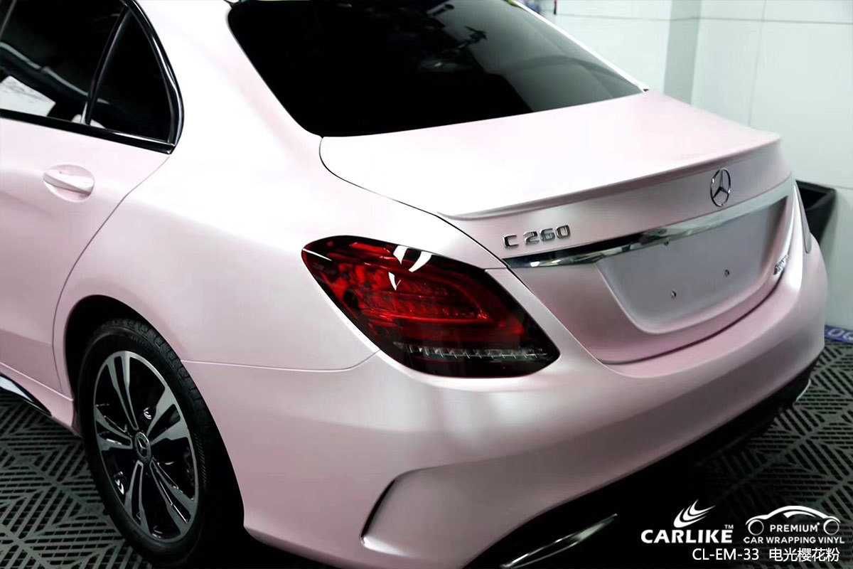 CARLIKE卡莱克™CL-EM-33奔驰金属电光樱花粉汽车改色膜