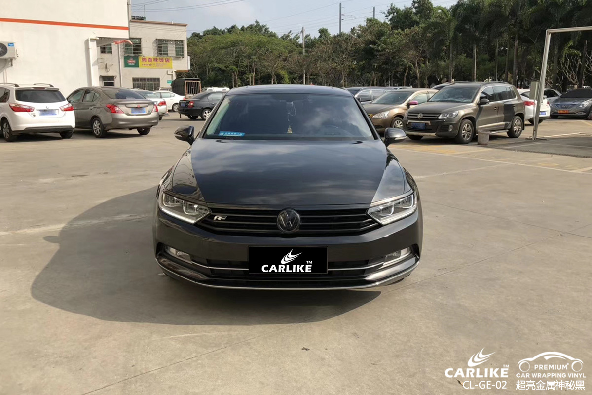 CARLIKE卡莱克™CL-GE-02大众超亮金属神秘黑车身改色膜哈密贴膜案例图