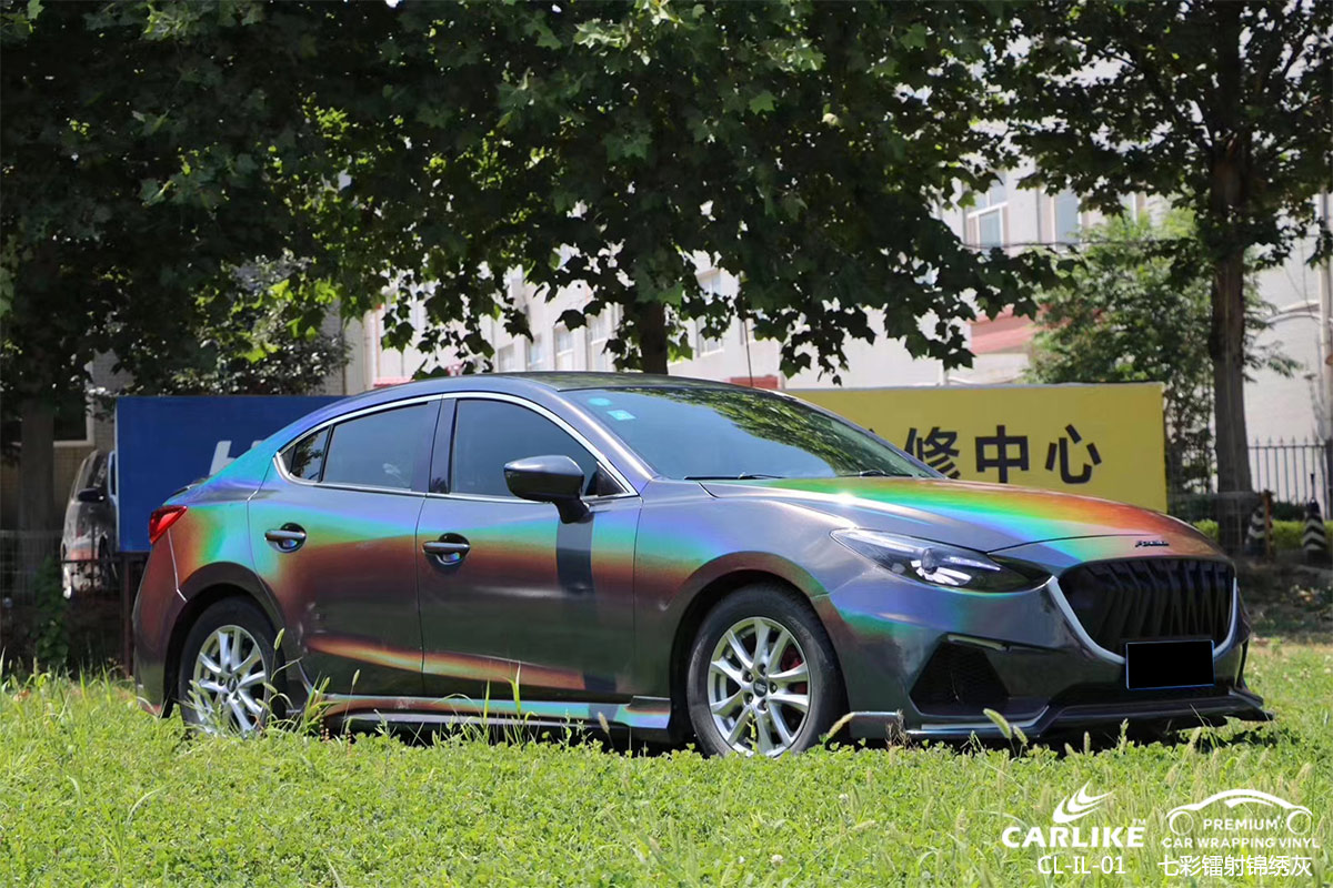 CARLIKE卡莱克™CL-IL-01马自达七彩镭射锦绣灰汽车改色膜