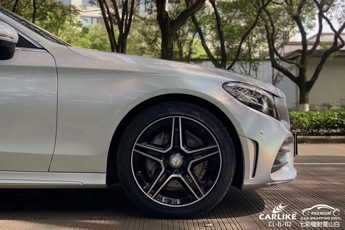 CARLIKE卡莱克™CL-IL-02奔驰七彩镭射雪山白全车改色膜