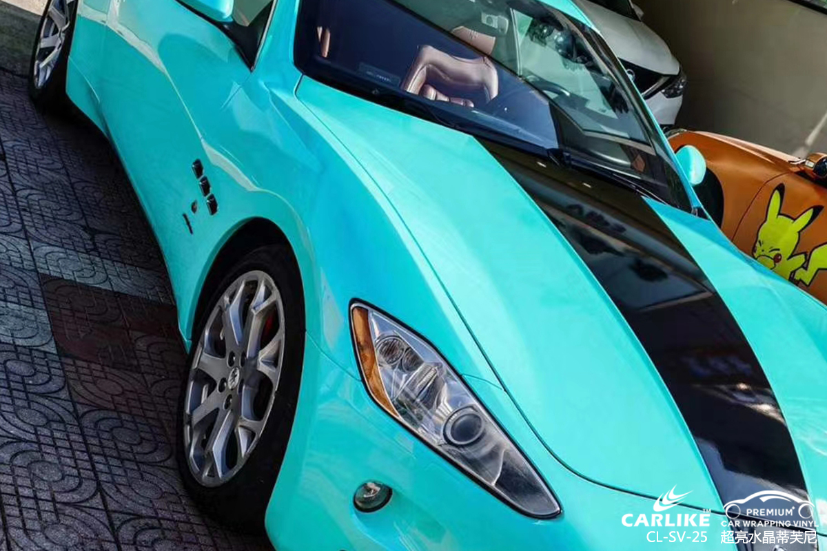 CARLIKE卡莱克™CL-SV-25玛莎拉蒂超亮水晶蒂芙尼汽车改色膜日喀则施工案例图