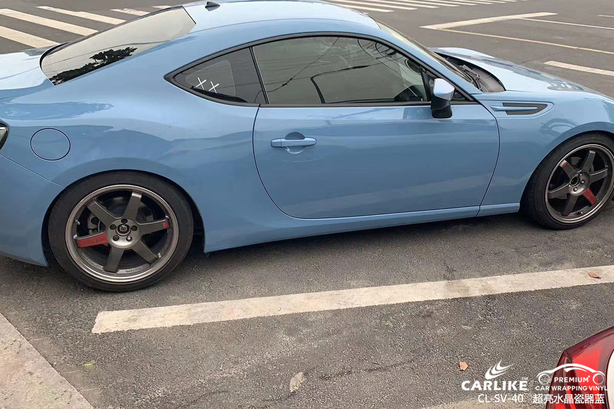 CARLIKE卡莱克™CL-SV-40斯巴鲁超亮水晶瓷器蓝全车贴膜遂宁改色案例