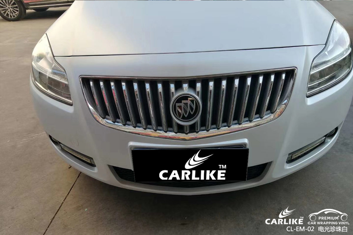 CARLIKE卡莱克™CL-EM-02别克金属电光珍珠白车身改色膜海南三沙贴膜案例图