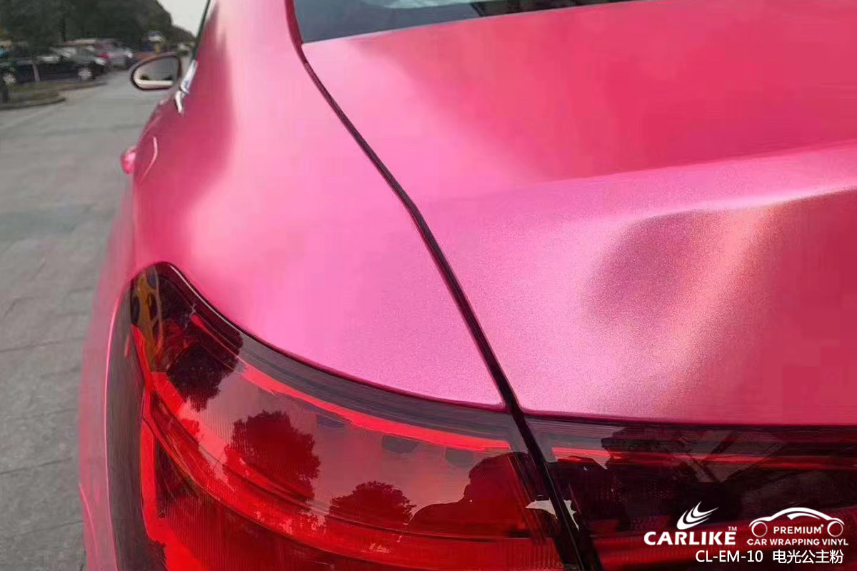 CARLIKE卡莱克™CL-EM-10奔驰金属电光公主粉车身改色膜茂名贴膜施工案例图