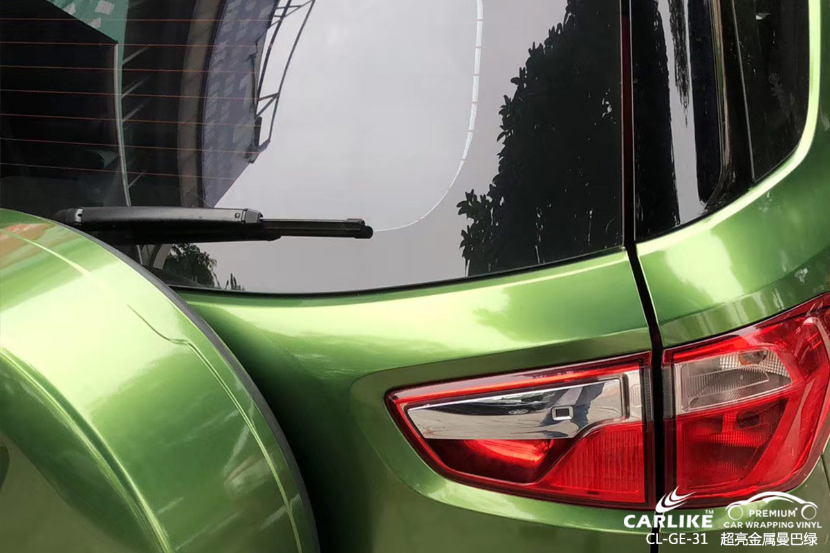 CARLIKE卡莱克™CL-GE-31福特超亮金属曼巴绿车身改色膜重庆贴膜案例图