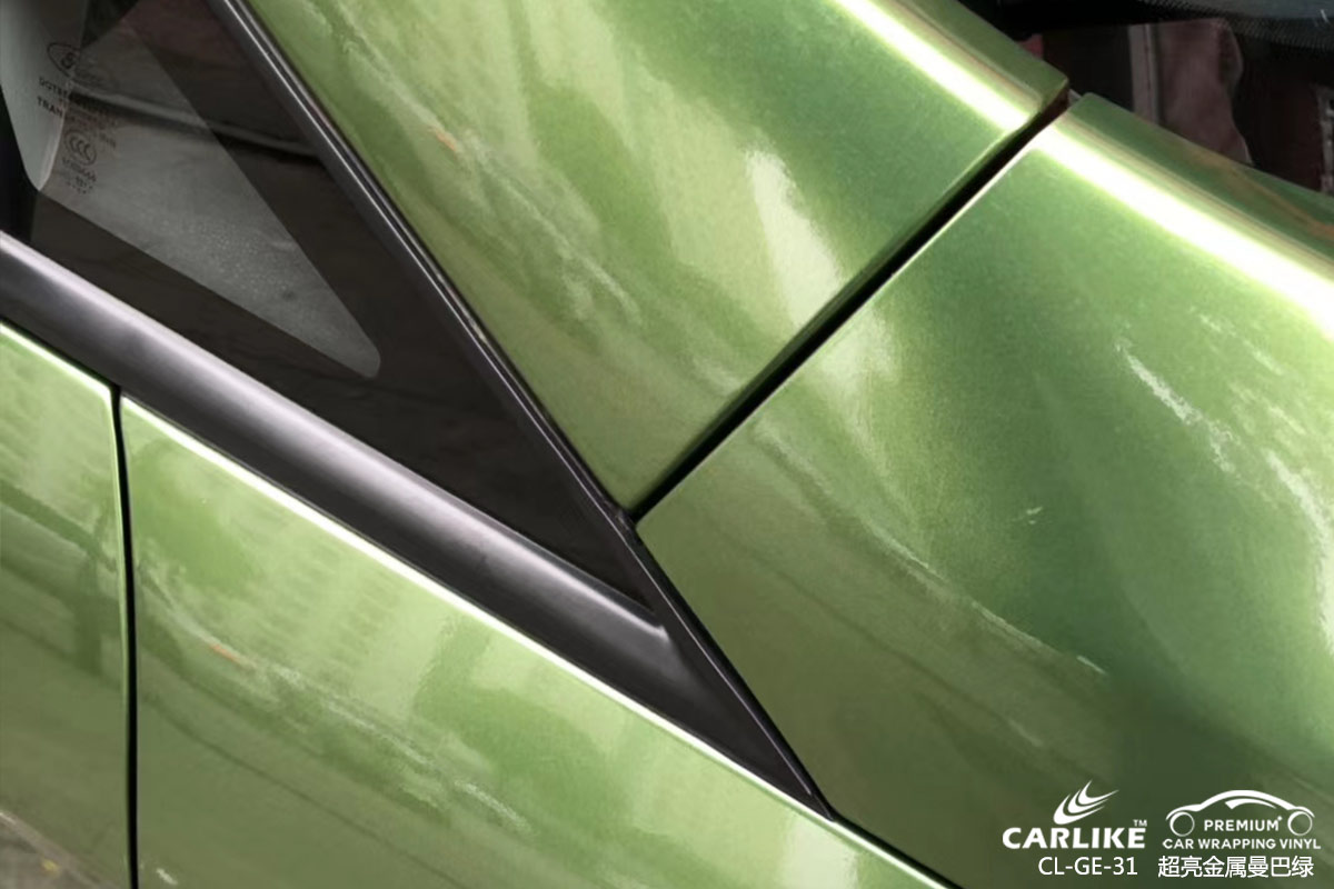 CARLIKE卡莱克™CL-GE-31福特超亮金属曼巴绿车身改色膜重庆贴膜案例图