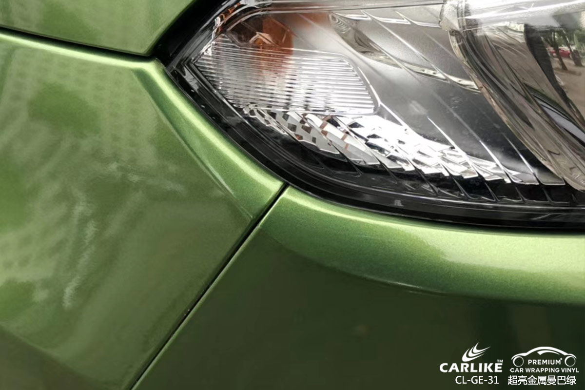 CARLIKE卡莱克™CL-GE-31福特超亮金属曼巴绿车身改色膜重庆贴膜案例图