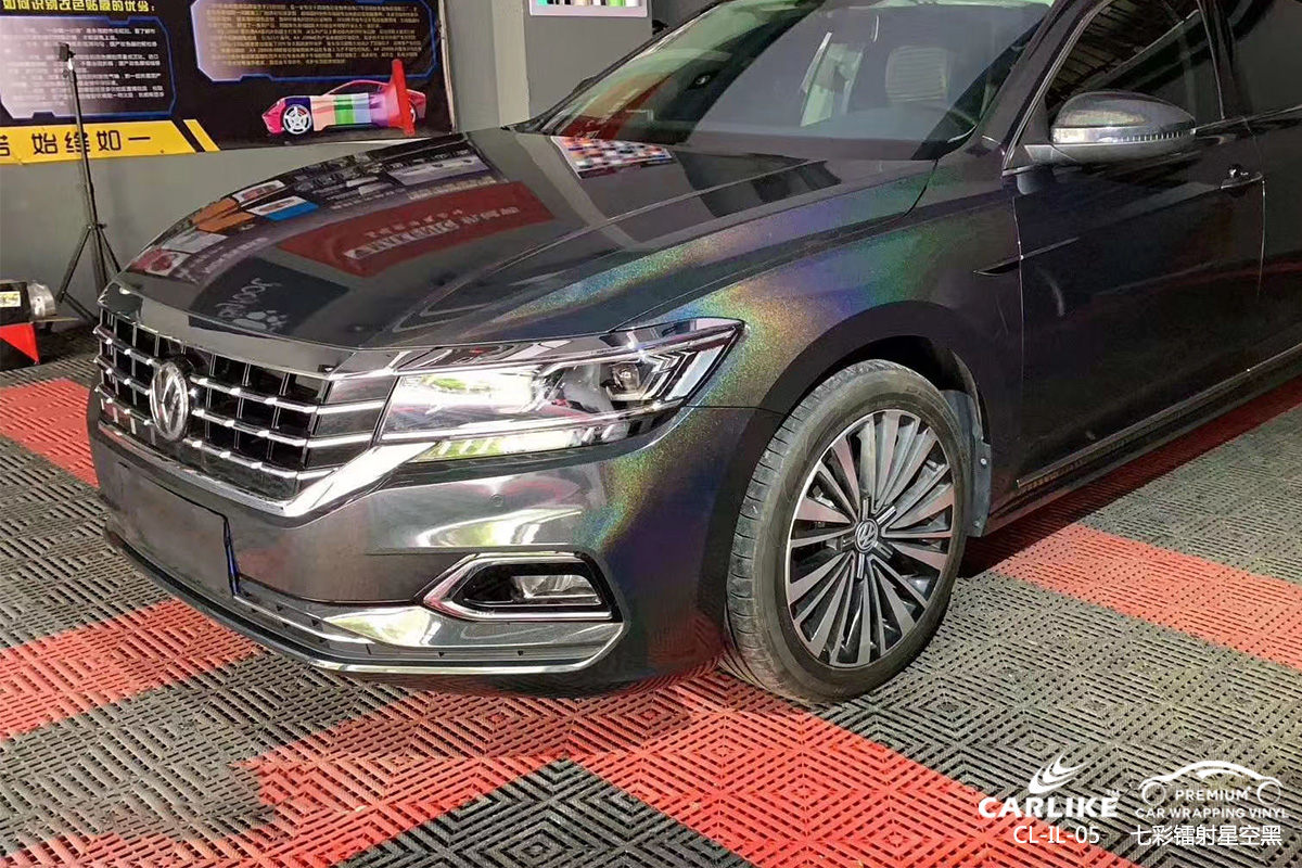 CARLIKE卡莱克™CL-IL-04大众七彩镭射钛空灰全车改色膜昌都贴膜案例图