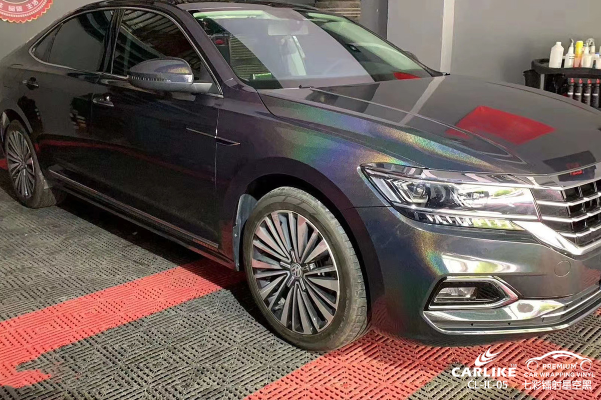 CARLIKE卡莱克™CL-IL-04大众七彩镭射钛空灰全车改色膜昌都贴膜案例图