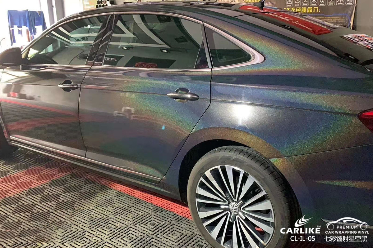 CARLIKE卡莱克™CL-IL-04大众七彩镭射钛空灰全车改色膜昌都贴膜案例图