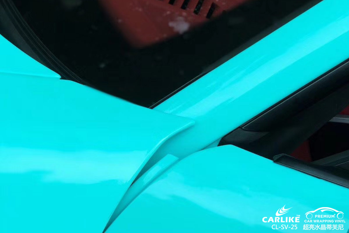 CARLIKE卡莱克™CL-SV-25保时捷超亮水晶蒂芙尼车身改色膜新疆和田地区贴膜效果图