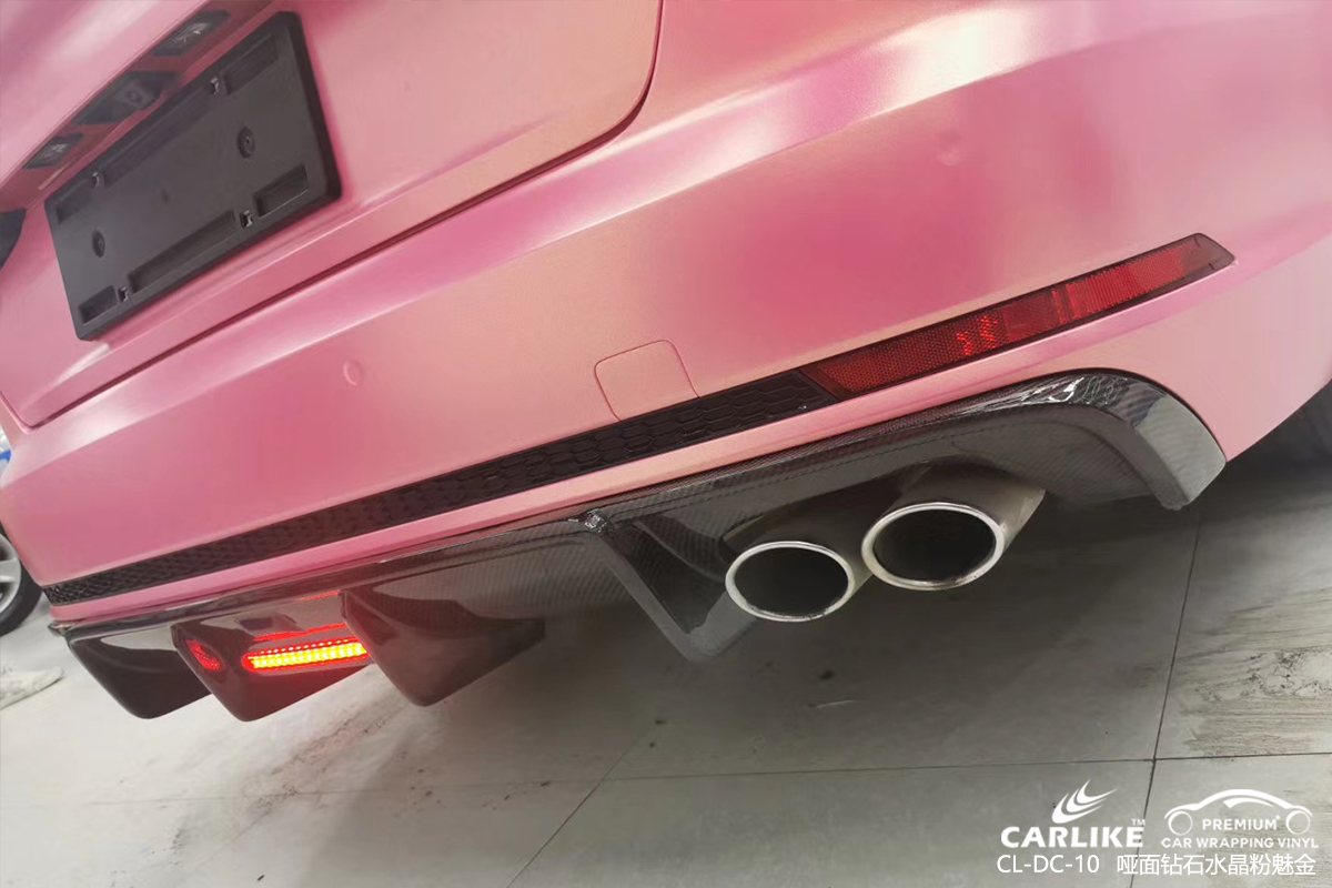 CARLIKE卡莱克™CL-DC-10奥迪哑光钻石金砂粉车身改色膜昆明贴膜案例图