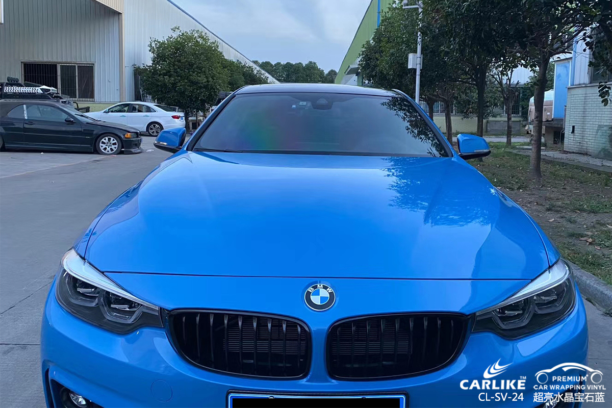 CARLIKE卡莱克™CL-SV-24宝马超亮水晶宝石蓝汽车改色膜宜昌贴膜案例图