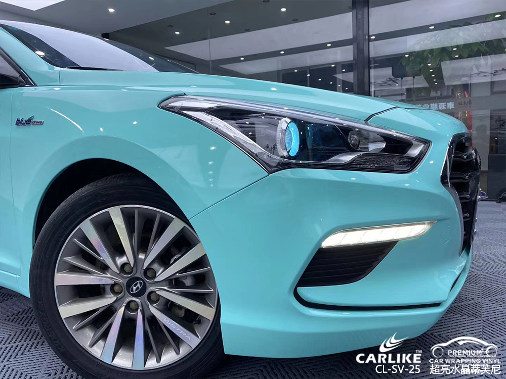 CARLIKE卡莱克™CL-SV-25现代超亮水晶蒂芙尼汽车改色膜淮南贴膜案例图
