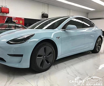 CARLIKE卡莱克™CL-SV-19特斯拉超亮水晶青雾蓝汽车贴膜