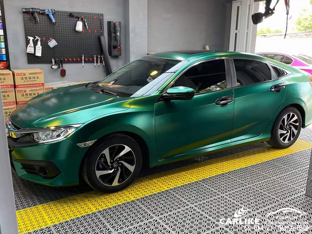 CARLIKE卡莱克™CL-EM-21本田电光祖母绿车身贴膜