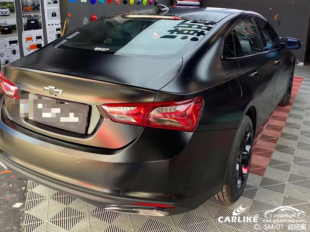 CARLIKE卡莱克™CL-SM-01雪佛兰超哑黑车身贴膜施工