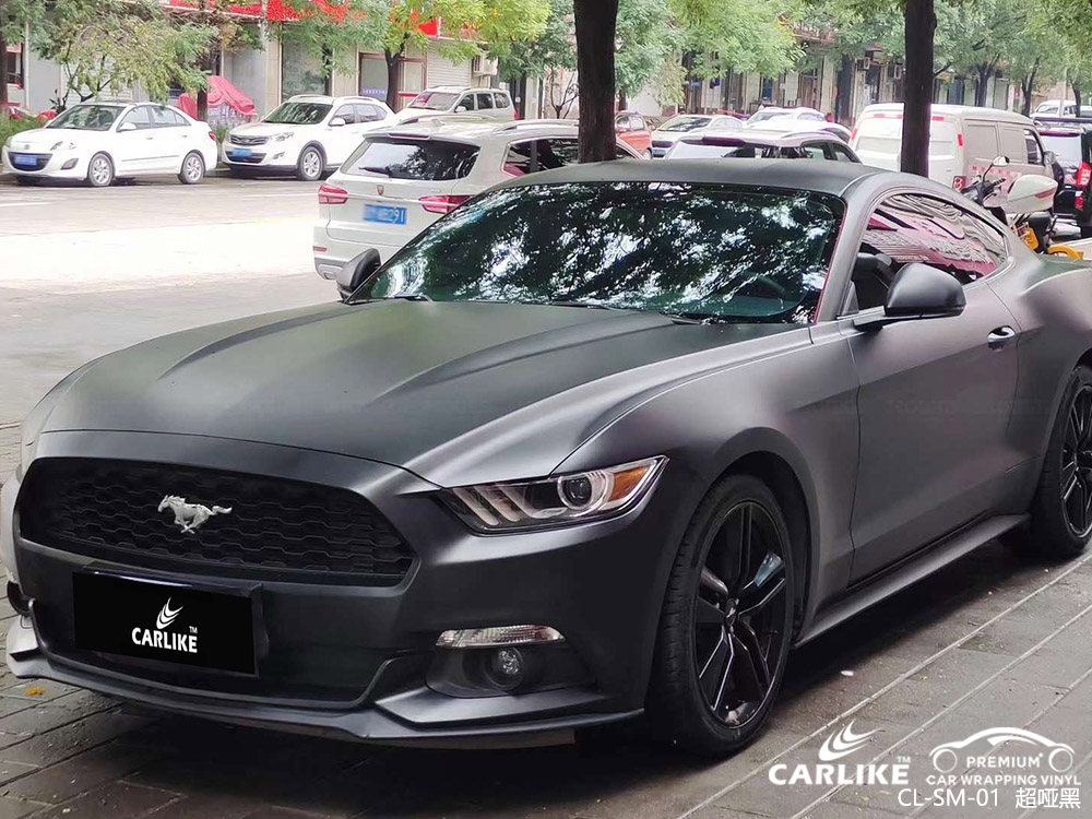 CARLIKE卡莱克™CL-SM-01福特野马超哑黑全车施工改色